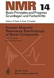 Image de Nuclear Magnetic Resonance Spectroscopy of Boron Compounds (NMR Basic Principles and Progress)