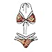 Nulibenna Women's 2 Piece Bikini African Tribal Bandage Cut Out Bathing Suit