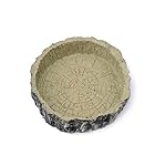 Reptile Feeding Bowl Food Water Resin Dish For Pet Vivarium Tortoise Gecko Snake Natural Shape Bowl by Awtang B