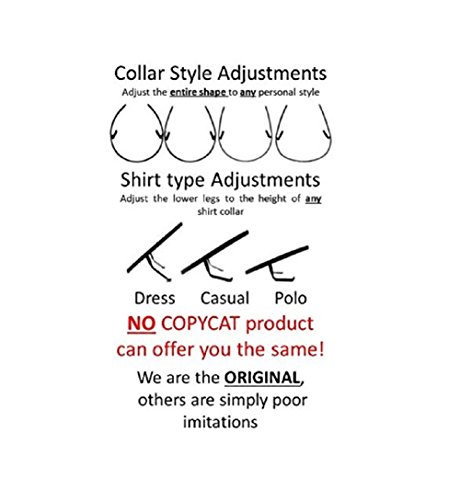 THE ORIGINAL Collar - Placket Stays (SELECT YOUR SHIRT COLLAR SIZE) size 17.5 Dark