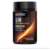 GNC Slimvance Core Slimming Complex, Stimulant Free, 60 Capsules | Targets Trouble Areas, Contains Vital Nutrients &amp; Herbs, Gluten-Free and Caffeine-Free