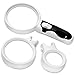 Fancii Illuminated LED Handheld Magnifying Glass Set - 2X 3.5X and 10X High Magnification Power – Best Lighted Magnifier for Seniors Reading, Hobby, Crafts, Computer Repair and Jewelry Loupe