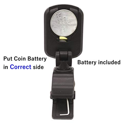 image for MOREYES Tuner Clip on Chromatic, Guitar, Bass, Violin, Ukulele Include
