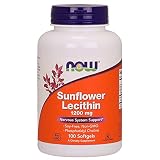 Now Foods Sunflower Lecithin Non GMO, Soft-gels, 1200mg, 100-Count