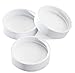 (Pack of 6) 8 Oz. Clear Plastic PET Round Wide-Mouth Jars with White Caps