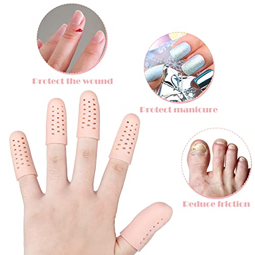 20 Pieces Gel Finger Cots Silicone Finger Protectors Silicone Finger