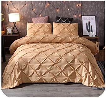 Burgess Trevelyan Black Duvet Cover Pinch Pleat Brief Bedding Set Queen King Size 3Pcs Bed Linen Set Comforter Cover Set With Pillowcase,Yellow,Us Queen 228X228Cm