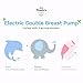 Little Martin's Electric Double Breast Milk Pump Kit - Rechargeable Battery - Wireless and Travel Friendly - Fits in a Diaper Bag - Whisper Quiet Motor - Mobile Support for Breastfeeding Mother
