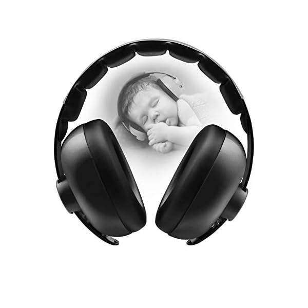 BBTKCARE Baby Headphones Noise Cancelling Headphones for Babies for 3 Months to 2 Years (Black)