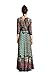 On Trend Women's Paris Bohemian 3/4 Sleeve Faux Wrap Long Maxi Resort Dress