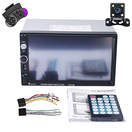 AMprime Car Radio Bluetooth 7'' Touch Screen 2 din MP5 Player Android Phone Mirror Link with USB/AUX-in/SD Card Slot + Backup Camera + Steering Wheel Control - Thumbnail 6