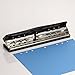 Officemate Adjustable 2-7 Hole Punch. Includes 7 Punch Heads. Punches  5-11 Sheet Capacity, Black with Chrome Trim (90070)