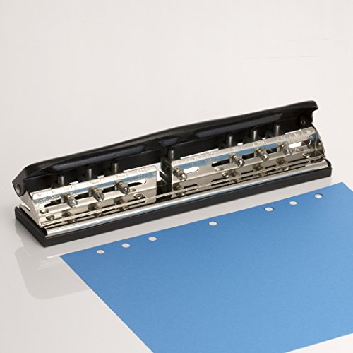 Officemate Adjustable 27 Hole Punch. Includes 7 Punch Heads. Punches 5