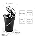 Solar Powered Lighting Detachable Car Cigarette Ashtray with Blue LED Light Indicator Smokeless for Most Car Cup Holder