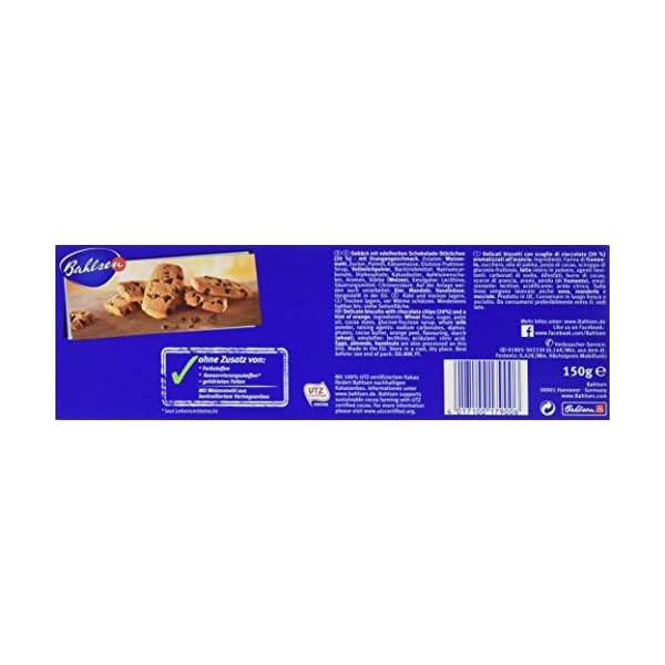 Bahlsen Chokini - 12er Pack - MÃ¼rbegebÃ¤ck mit SchokostÃ¼ckchen und Orangennote (12 x 150 g) – Bild 4