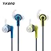 tikono in Ear Headphone, Earbud Headphones with Mic, Sports Earphone, Wired Headset, Top Stereo Bass 3.5mm Jack Headset Including Storage Bag with Carabiner