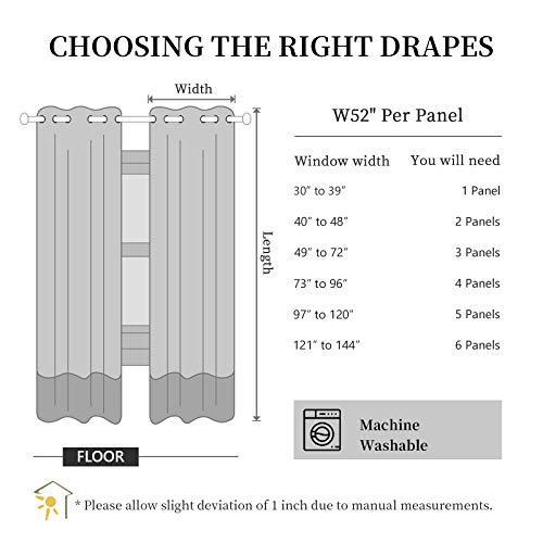 Lofus Moroccan Sheer Curtains 84-Inch Length for Living Room, Grommet Top Semi-Sheer Airy Country Panels for Dinning Room, 50 x 84 Inches Long, Set of 2 Window Curtain Panels, Teal Blue