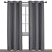 NICETOWN 3 Pass Microfiber Noise Reducing Thermal Insulated Solid Ring Top Blackout Window Curtains/Drapes (2 Panels,42 x 84 Inch,Gray) primary