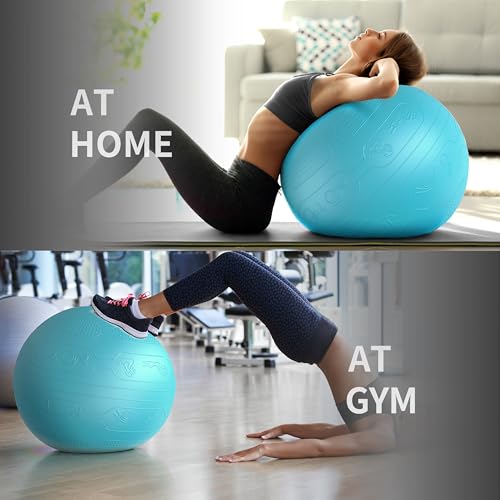 PROIRON, Pelota de Pilates, Fitness, Yoga, Embarazo, Deporte, Fitball para Ejercicios Gimnasia, 55/65/75cm, Anti-pinchazos, Incluye Inflador