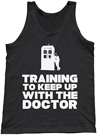 Kim Fit Fab Men's Training To Keep Up With The Doctor Dr Who T-Shirt Small Black