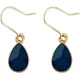 Navy Blue Earrings Blue Teardrop Earrings for Women Minimalist Waterdrop Dangle Earring Exquisite Gold Oval Hook Earring Jewelry