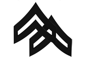 TECH118 Corporal Chevrons Collar Brass Pins -Set of 2 Rank Insignia Police Military Uniform Pins. Choose: Gold, Silver, or Matt Black