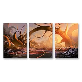 Abstract Dream Place Landscape Painting Artwork for Home...