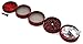 ReaLegend 2.5Inch/63mm 5 Piece Weed Grinder Hand Cranked Herb Grinder Spice Grinder Pollen Plant Grinder Travel Grinder - Red