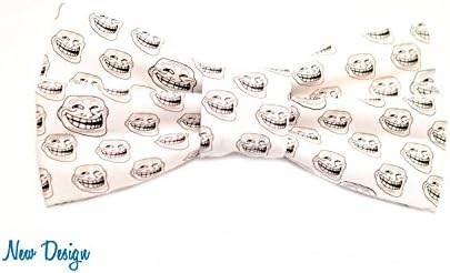 Troll face Bow Tie with Adjustable Strap Adult Kid and Toddler Sizes Available