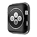 Coobes Compatible with Apple Watch Case Series 5/4 44mm 40mm, Ultra-Thin TPU Plating Bumper Shiny Lightweight Shockproof Protector Cover Slim Shell Frame Compatible iWatch (Black, 44mm)