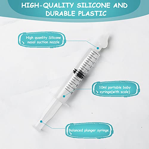 Baby Nasal Aspirator, 4PCS Nasal irrigator for Baby, Portable Infant Nose Cleaner, Professional Baby Nasal Irrigator, for Newborn Infants Kids Nose Cleaner