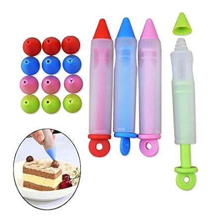 Accessoires De Decoration Ustensiles A Patisserie Napravi Rs Symboat 1 Set Silicone Alimentaire Ecriture Stylo Stylo Chocolat Gateau Moule Fondant Creme Outils