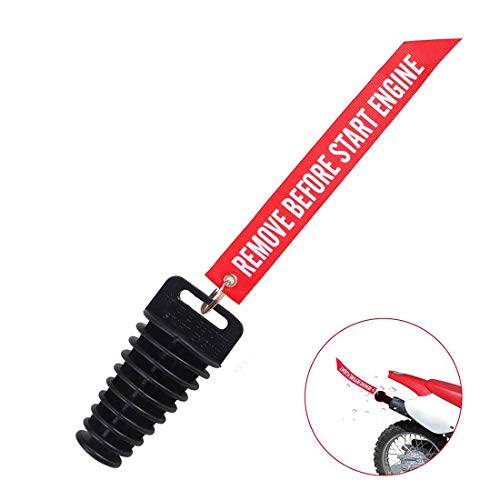 MELIFE 1.07" - 1.85" Muffler Exhaust Wash Plug, Motorcycle Dirt Bike 2 & 4 Stroke w/Streamer Remove Before Start Engine ATV Quad Rubber Exhaust Silencer - Thumbnail 6
