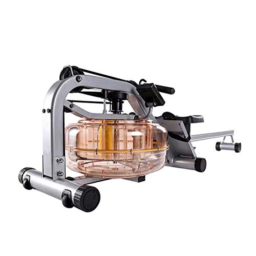 Rowing-machine-Water-Trac-Glider-Cardio-Fitness-Equipment-Water-Resistance-with-LCD-Display-440-LB-Weight-Capacity-for-Home-Gym-Color-One-Rail-Silver