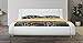 Greatime Contemporary Upholstered Bed, Queen, White