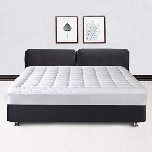 INGALIK Full Size Mattress Pad Cover Pillow Top Deep Pocket Fits Up to 8"-21" Fitted Mattress Topper Snow Down Alternative Mattress Cover Cooling Bed Topper