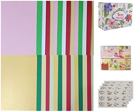 IDULL Card Making Kits for Kids with 30 Cards, 30 Envelopes and Embellishments