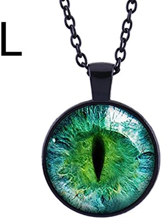 Hot Sale!! WYTong Novelty Cat's Eye Crystal Pendant Long Retro Multicolor Pattern Charm Necklace Jewelry