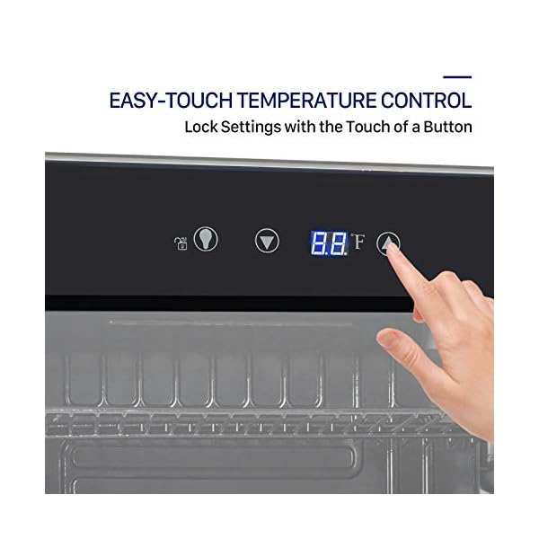 KUPPET-36-Bottle-Wine-Cooler-Counter-Top-Wine-CellarChiller-with-Digital-Temperature-Display-Compressor-Freestanding-Single-Zone-Refrigerator-for-Red-and-White-Wines-Metal-shelf