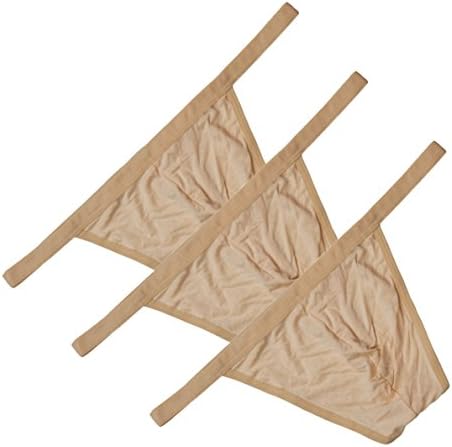 Zerolove Men's Comfortable G-String Sexy Thong Low Rise Brief Cotton Underwear Pack of 3