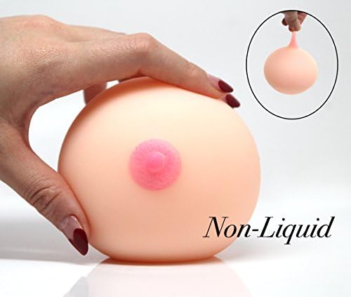 Hand Stress Reliever Ball, TISHAA Super Soft NON-Liquid Silicone Squeeze Boob Boobies,Joke Gift for Boyfriend or Husband or Impressed Gag Toy at Party Gatherings