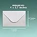 Mini Envelopes - 100-Count Bulk Gift Card Envelopes, Silver Business Card Envelopes, Bulk Tiny Envelope Pockets for Small Note Cards, 4 x 2.7 Inches
