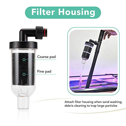 Hygger 12V DC 5in1 Aquarium Gravel Vacuum Cleaner Water Changer Kit