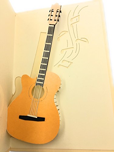 ELECTRIC GUITAR 3D GREETING CARD - IDEAL FOR MUSICIANS , ROCKSTARS AND MUSIC LOVERS - Thumbnail 2