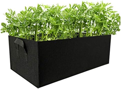 Herewegoo Planter Bags, Growing Bag Rectangle Container Pot Planter Pouch Root for Garden Vegetables Home Planting Potato Carrot Tomato Sprouts