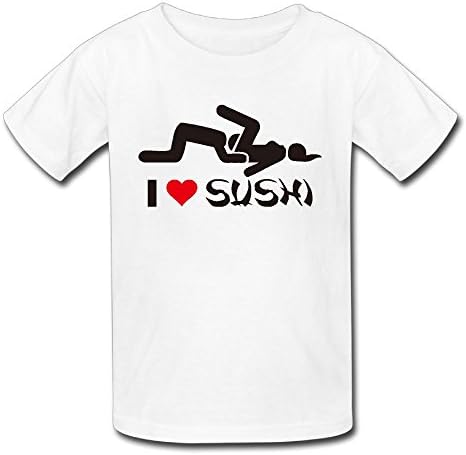 Hoeless Sushi LoveToddler Short Sleeve T-ShirtCozy Shirt 18 Months White