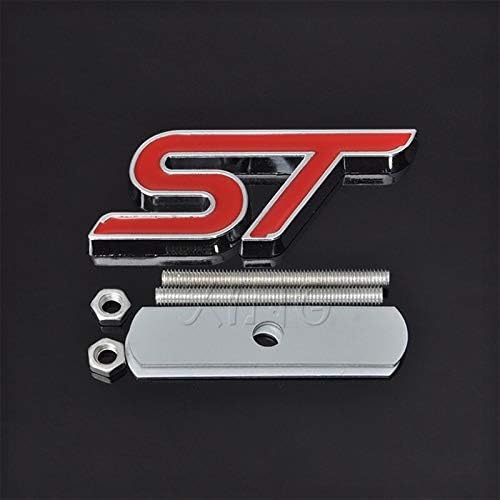 Yi Tou Zhu Exquisite Car Front Grill Emblem Auto Grille Badge for Ford Focus ST Fiesta Ecosport 2009-2015 Mondeo Car Styling Accessories (Red)