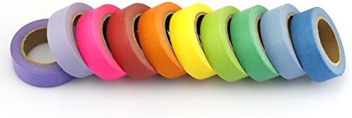 Decorative Washi Rainbow Sticky Paper Masking Adhesive Tape Scrapbooking DIY(Set of 10 rolls)