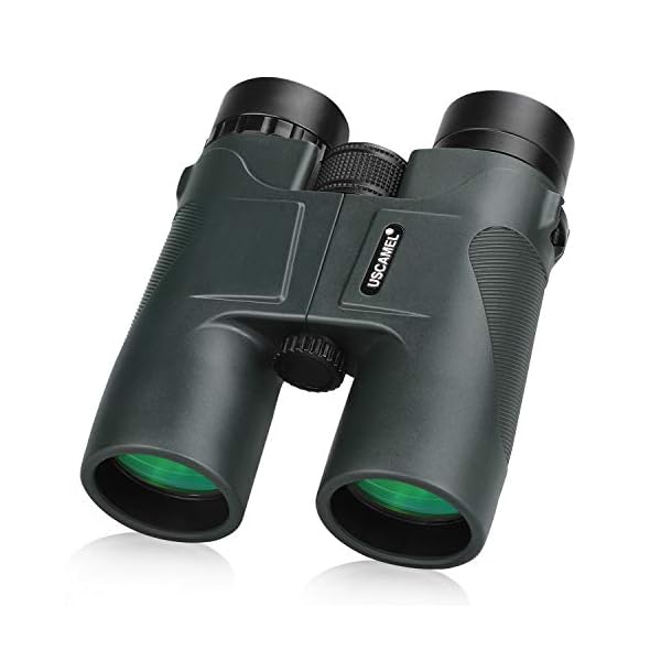 USCAMEL Fernglas Erwachsene 10x42 HD Kompakte Ferngläser Wasserdicht FMC-Linse Feldstecher Inkl Tragetasche, Tragegurt für Vogelbeobachtung, Wandern, Jagd, Sightseeing