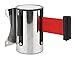FixtureDisplays® Stanchion Queue Barrier Post Wall Mount Retractable Ribbon 16' Belt RED 12004-8-RED 12004-8-RED